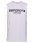 Superdry Tricou funcțional gri / alb - Pled.ro