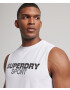 Superdry Tricou funcțional gri / alb - Pled.ro