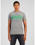 Superdry Tricou gri amestecat / verde - Pled.ro