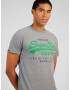 Superdry Tricou gri amestecat / verde - Pled.ro