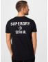 Superdry Tricou gri închis / negru / alb - Pled.ro