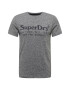 Superdry Tricou gri / negru - Pled.ro