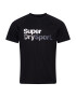 Superdry Tricou gri / negru / alb - Pled.ro