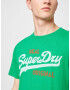 Superdry Tricou maro / verde / alb - Pled.ro