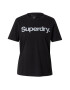 Superdry Tricou negru / alb - Pled.ro