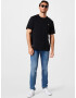 Superdry Tricou negru / alb - Pled.ro