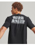 Superdry Tricou negru / alb - Pled.ro