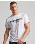 Superdry Tricou negru / alb - Pled.ro