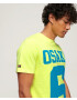 Superdry Tricou 'Osaka' cyan / verde neon - Pled.ro