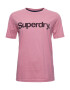 Superdry Tricou roz / negru - Pled.ro