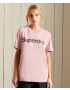 Superdry Tricou roz / negru - Pled.ro