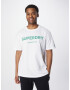 Superdry Tricou verde jad / alb - Pled.ro