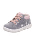 SUPERFIT Sneaker gri deschis / roz deschis / alb - Pled.ro