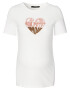 Supermom Tricou 'Heart' maro / roz / alb - Pled.ro