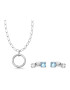 Swarovski Set de bijuterii albastru deschis / argintiu / transparent - Pled.ro