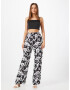 Tally Weijl Pantaloni 'Smiley' negru / alb - Pled.ro