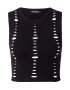 Tally Weijl Top brodat negru - Pled.ro