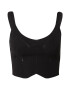 Tally Weijl Top brodat negru - Pled.ro