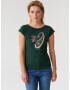 TATUUM Tricou 'AMANDA 4' verde pin / roz - Pled.ro