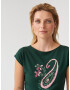 TATUUM Tricou 'AMANDA 4' verde pin / roz - Pled.ro