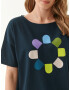 TATUUM Tricou 'Miza' albastru / bleumarin / verde stuf / lila - Pled.ro