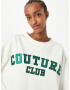 The Couture Club Bluză de molton verde iarbă / negru / alb - Pled.ro