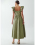 The Fated Rochie 'PARLOUR' verde - Pled.ro