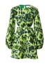 The Wolf Gang Rochie 'Sophia' verde pin / verde deschis / alb - Pled.ro