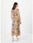 Thought Rochie 'Marlin' kaki / verde petrol / roz pitaya / alb - Pled.ro