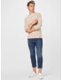 TOM TAILOR DENIM Pulover bej / alb - Pled.ro