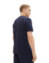 TOM TAILOR DENIM Tricou albastru marin / alb - Pled.ro