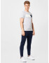 TOM TAILOR DENIM Tricou bleumarin / gri amestecat / alb murdar - Pled.ro