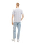 TOM TAILOR DENIM Tricou gri deschis / alb - Pled.ro