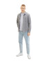 TOM TAILOR DENIM Tricou gri deschis / alb - Pled.ro