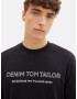 TOM TAILOR DENIM Tricou negru / alb - Pled.ro