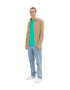 TOM TAILOR DENIM Tricou verde jad / alb - Pled.ro