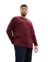 TOM TAILOR Men + Tricou roșu burgundy - Pled.ro