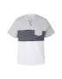 TOM TAILOR Tricou bleumarin / gri amestecat / alb - Pled.ro