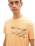 TOM TAILOR Tricou albastru porumbel / portocaliu pastel - Pled.ro