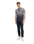 TOM TAILOR Tricou bleumarin / alb - Pled.ro