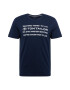 TOM TAILOR Tricou bleumarin / alb - Pled.ro