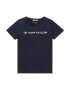 TOM TAILOR Tricou bleumarin / alb - Pled.ro