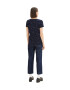 TOM TAILOR Tricou bleumarin / alb - Pled.ro