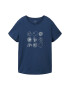 TOM TAILOR Tricou bleumarin / alb - Pled.ro