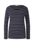 TOM TAILOR Tricou bleumarin / alb - Pled.ro