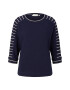 TOM TAILOR Tricou bleumarin / alb - Pled.ro