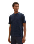 TOM TAILOR Tricou bleumarin / alb - Pled.ro