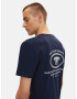 TOM TAILOR Tricou bleumarin / alb - Pled.ro