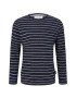 TOM TAILOR Tricou bleumarin / alb - Pled.ro