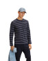 TOM TAILOR Tricou bleumarin / alb - Pled.ro